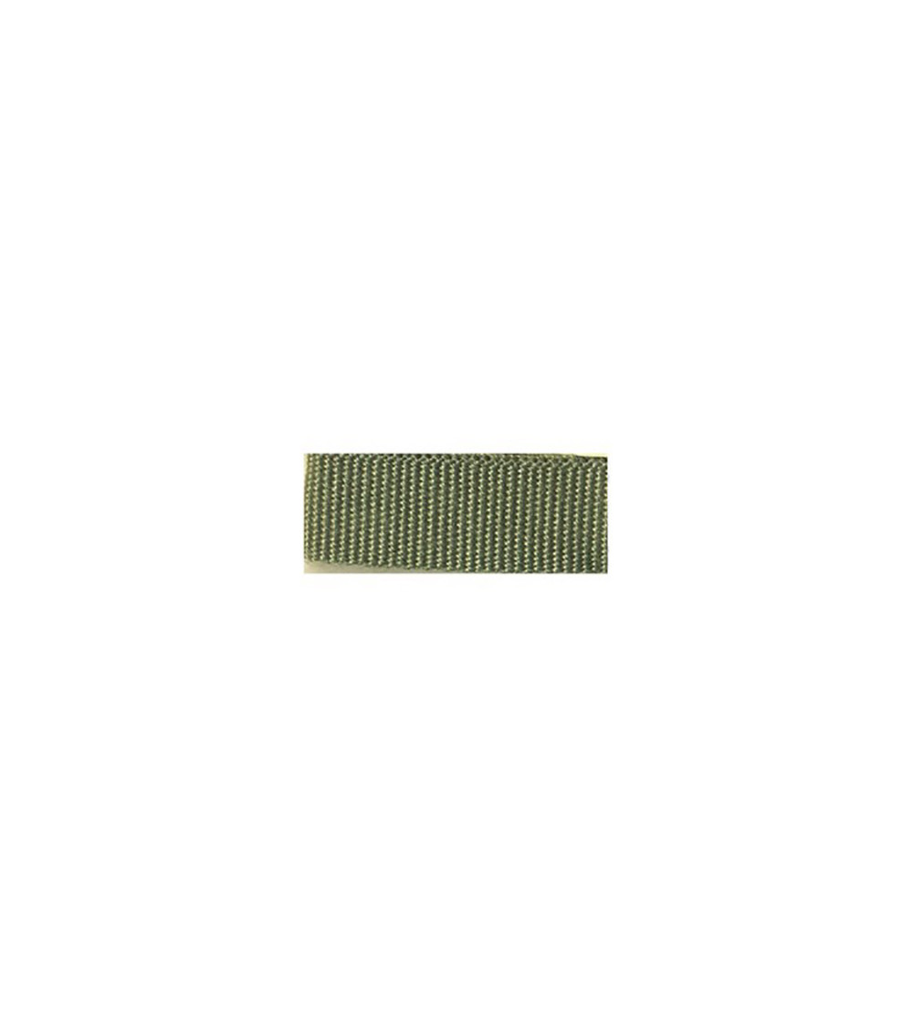 Bobina de 25 m de trenza aspecto grosgrain Verde Liquen