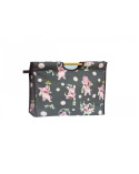 Sac à tricot en tissu matelassé 42cm éléphant rose