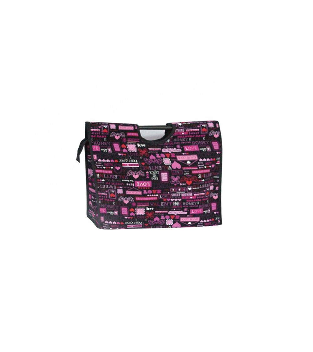 Borsa porta maglia in tessuto trapuntato 42 cm amore