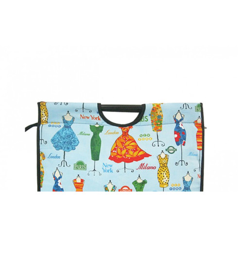 Sac à tricot en tissu matelassé 42cm robes multicolores sur mannequins