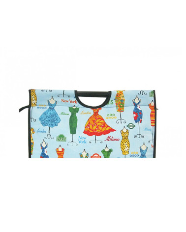 Sac à tricot en tissu matelassé 42cm robes multicolores sur mannequins