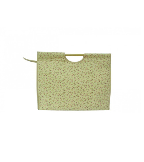 Knitting bag in quilted fabric 42cm liberty yellow