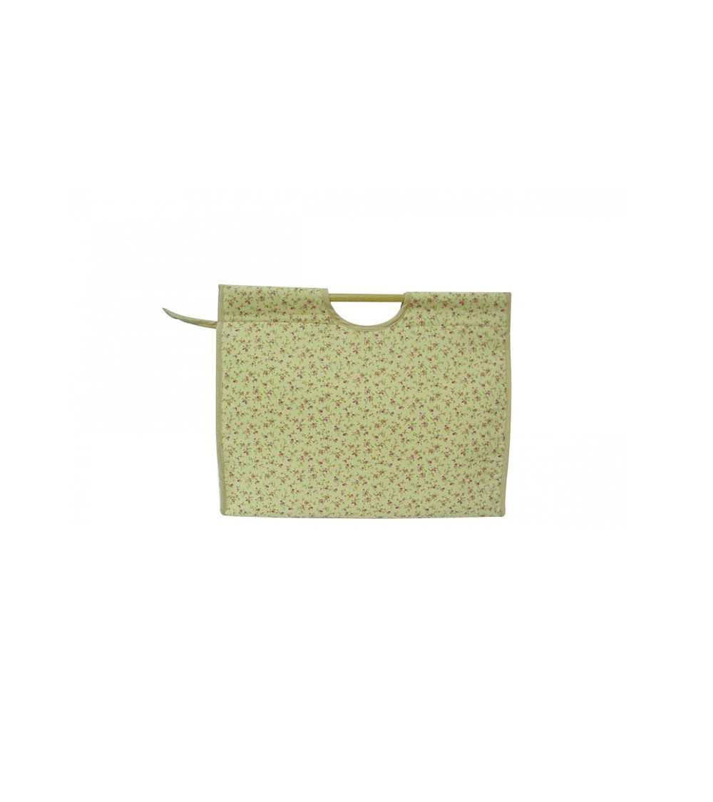 Sac à tricot en tissu matelassé 42cm liberty jaune