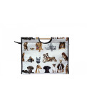 Sac à tricot en tissu matelassé 42cm chien