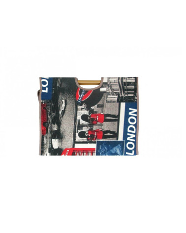 Quilted fabric knitting bag 42cm London