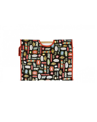 Quilted fabric knitting bag 42cm pow bang