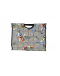 Sac à tricot en tissu matelassé 42cm tulipes tropicales