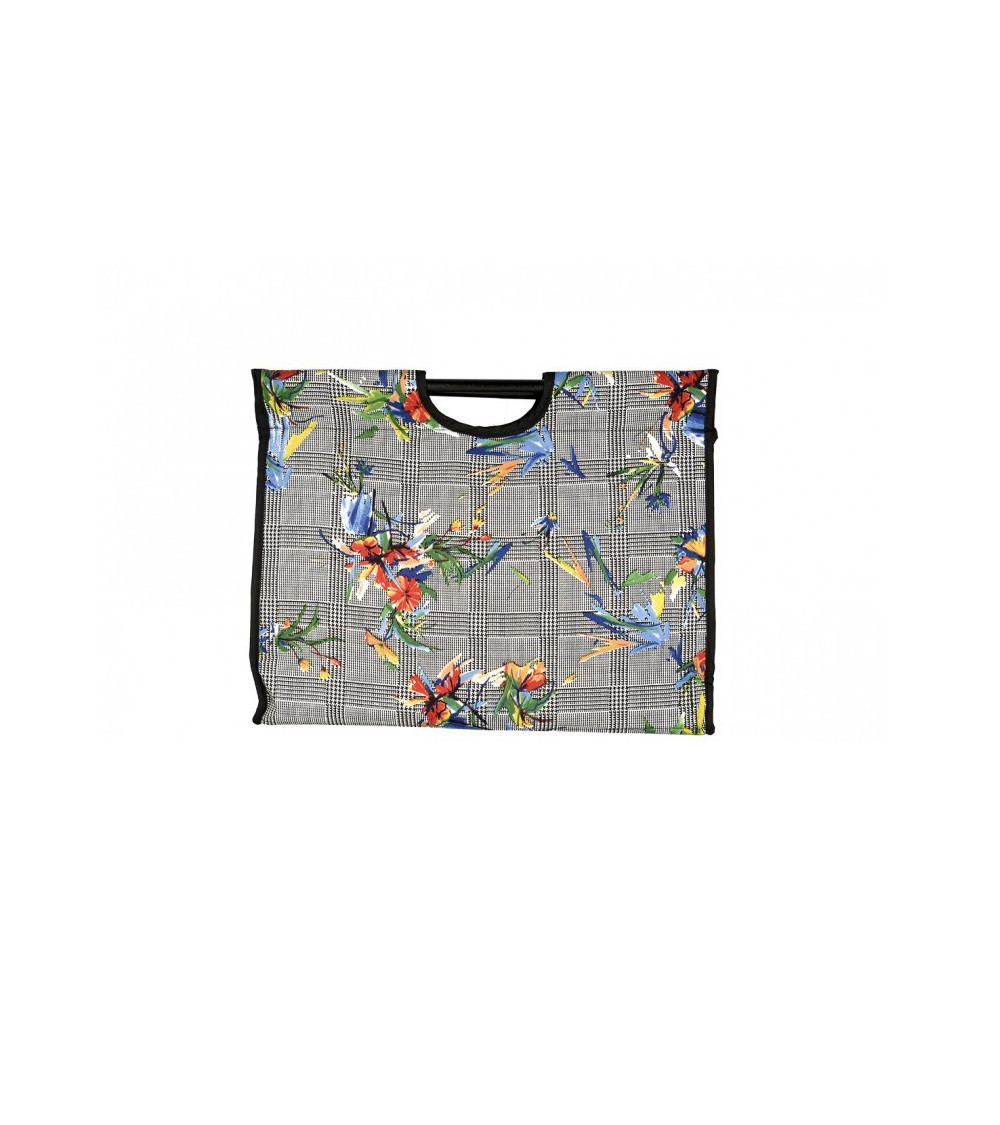 Sac à tricot en tissu matelassé 42cm tulipes tropicales