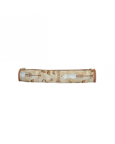 Bolsa para agujas de tejer en tejido acolchado 45cm agujas camel