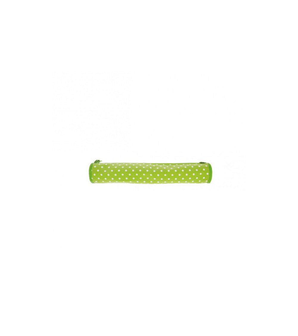 45cm Green Polka Dot Quilted Fabric Knitting Needle Bag