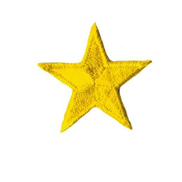 Ecusson thermocollant étoile jaune 3cm