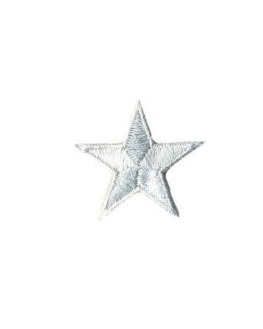 Gray star iron-on patch 3cm