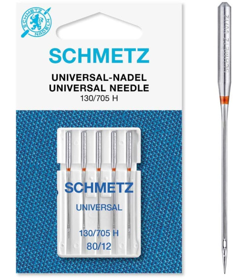 5 Schmetz universal needles 130/705 H size 80