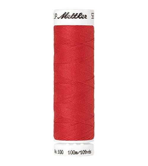 Fil à coudre polyester Mettler Amann 100m Seralon rouge