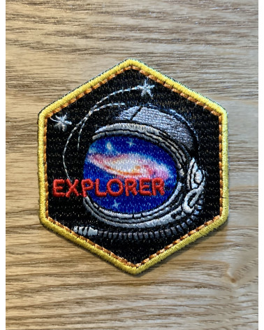 Explorer iron-on badge 5 cm x 4 cm