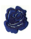 Ecusson thermocollant petite rose bleu