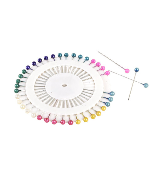 Epingles tête perle - 40pcs assorties