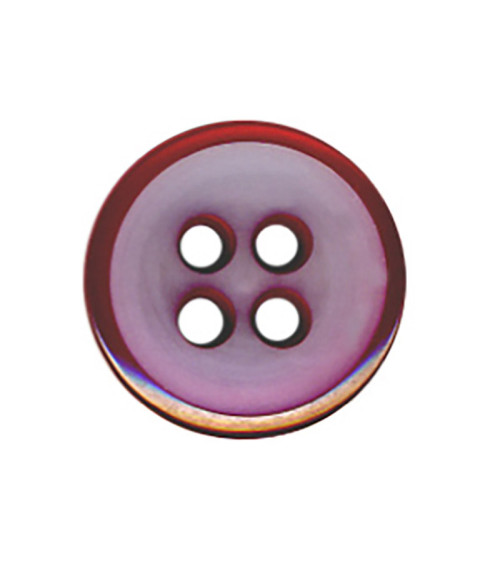 Bouton rond 4 trous 23mm rouge bordeaux