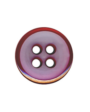 Bouton rond 4 trous 23mm rouge bordeaux
