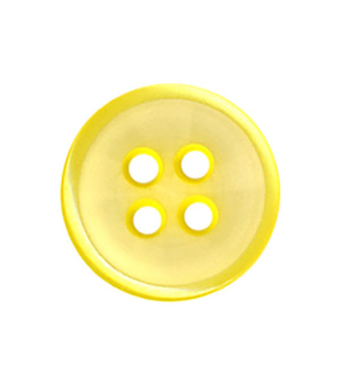 Bouton rond 4 trous 23mm jaune
