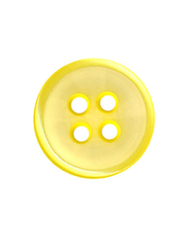 Bouton rond 4 trous 23mm jaune