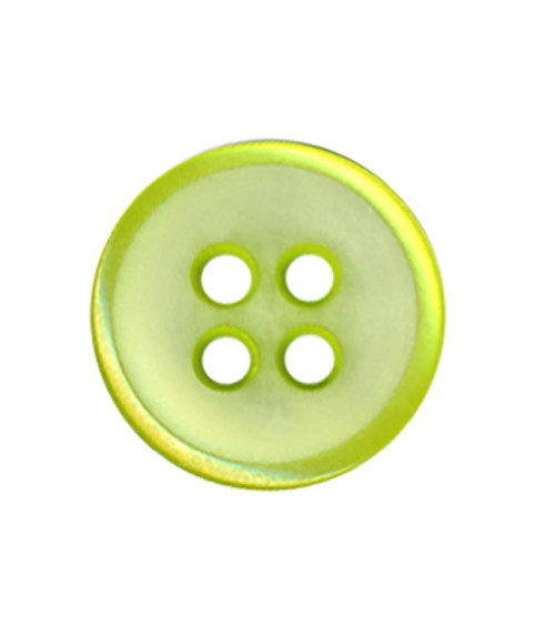 Botón redondo 4 agujeros 23mm verde anís
