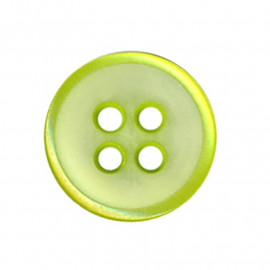 Bouton rond 4 trous 23mm vert anis