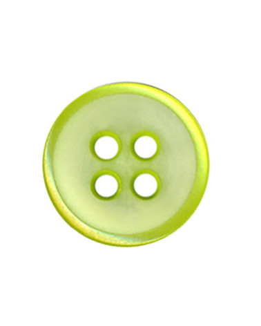Bouton rond 4 trous 23mm vert anis