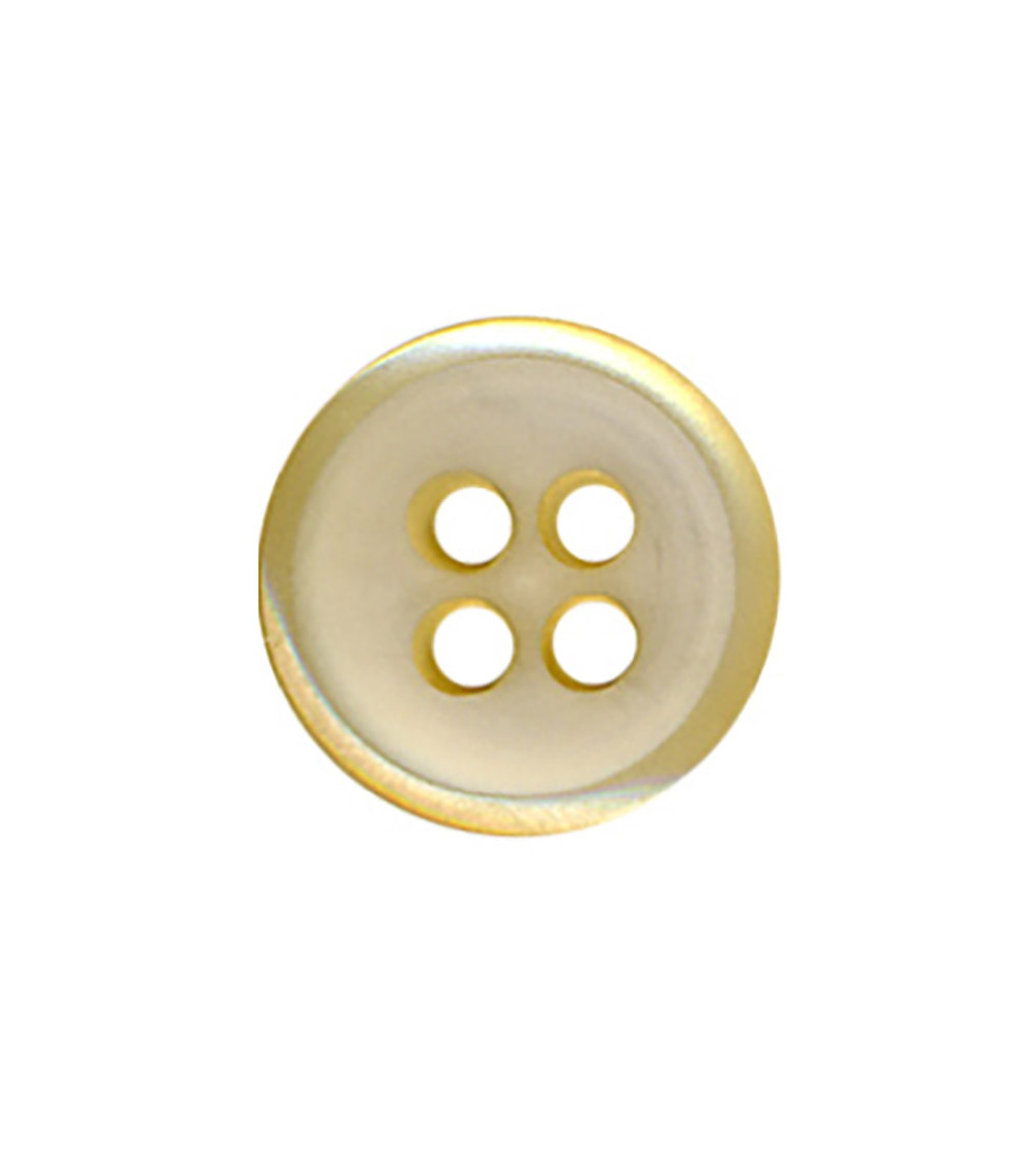 Bouton rond 4 trous 23mm beige