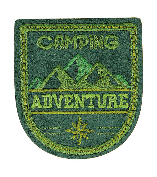 Classic green sport iron-on patch 5cm x 4.5cm