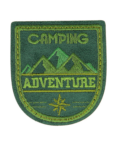 Classic green sport iron-on patch 5cm x 4.5cm