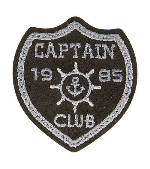 Classic black sport iron-on patch 5.5cm x 5cm