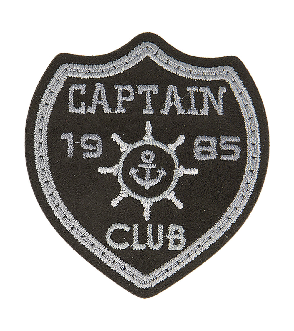 Classic black sport iron-on patch 5.5cm x 5cm