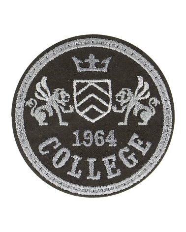 Classic black sport iron-on patch 5cm x 5cm
