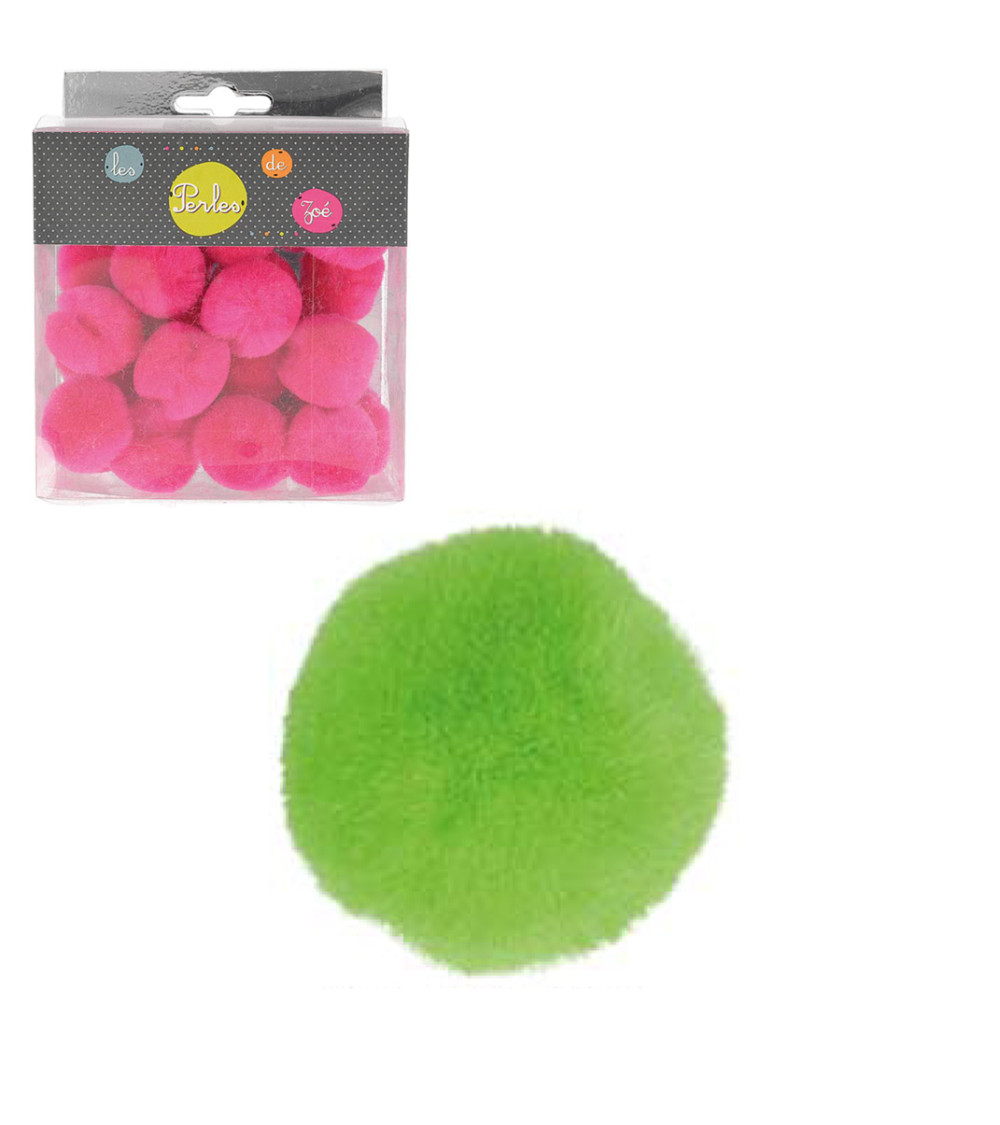 Lot de 25 petits pompons 3cm Vert