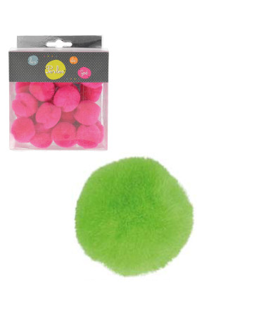 Set mit 25 kleinen Pompons 3 cm Grün