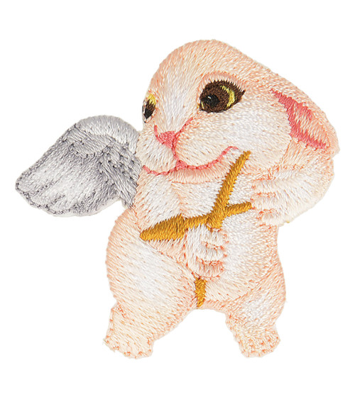 Ecusson thermocollant animaux statue lapin 4,5cm x 4,5cm