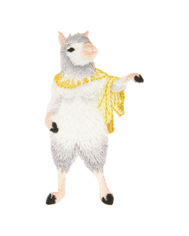 Animal iron-on patch lama statue 6.5cm x 3.5cm