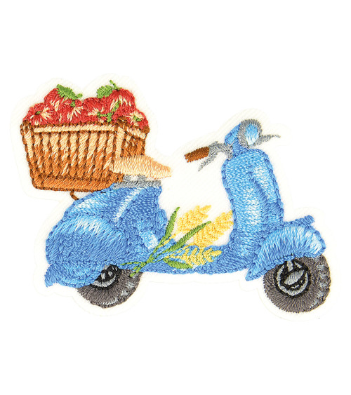 Ecusson thermocollant d'automne vespa fruits 5cm x 4cm