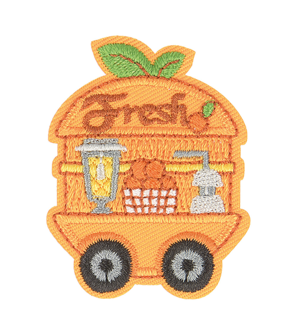 Ecusson thermocollant food truck fresh 4,5cm x 3,5cm