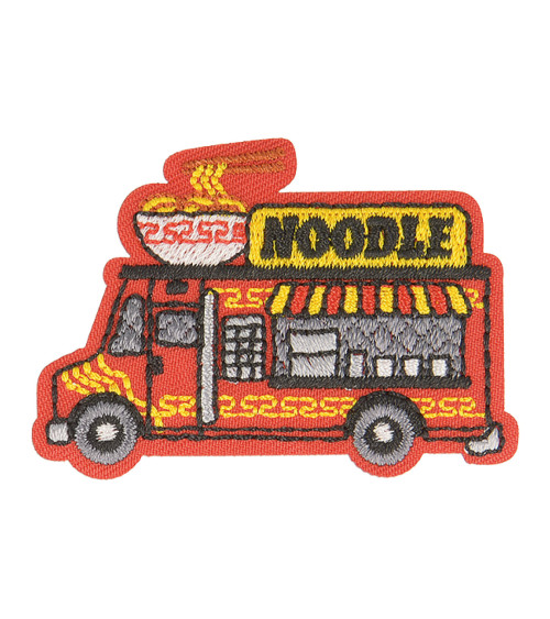 Ecusson thermocollant food truck nouilles 4,5cm x 3,5cm