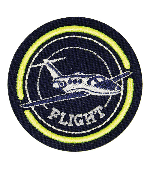 Airplane aviation iron-on patch 6.4cm x 4.5cm