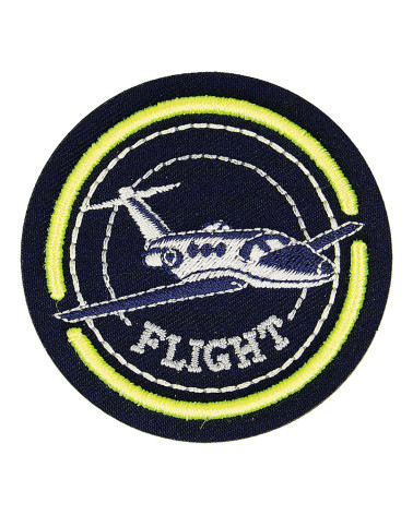 Airplane aviation iron-on patch 6.4cm x 4.5cm
