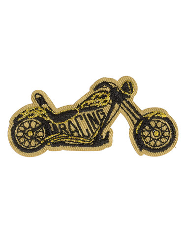 Motorcycle racing iron-on patch 6.5cm x 3cm