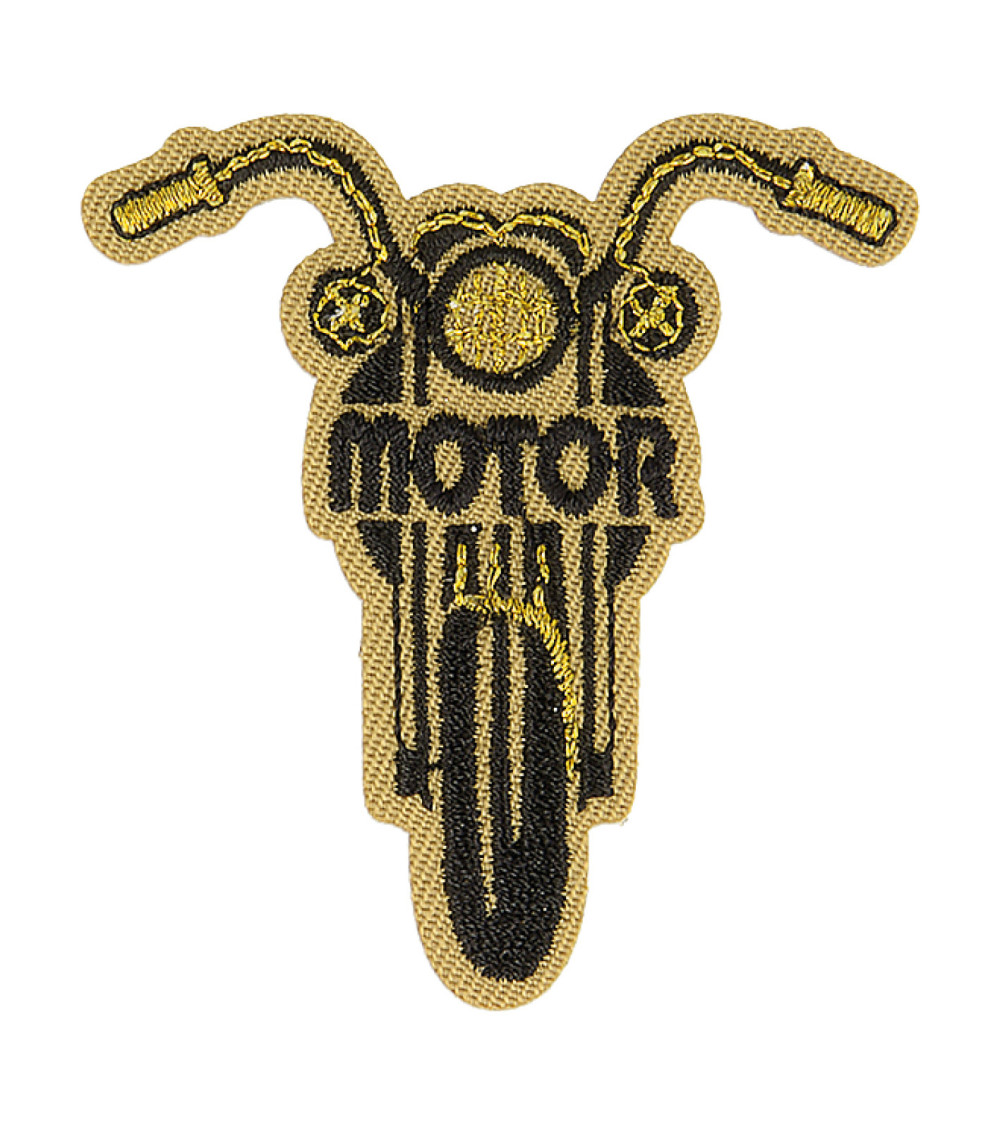 Ecusson thermocollant moto motor 5cm x 4,5cm