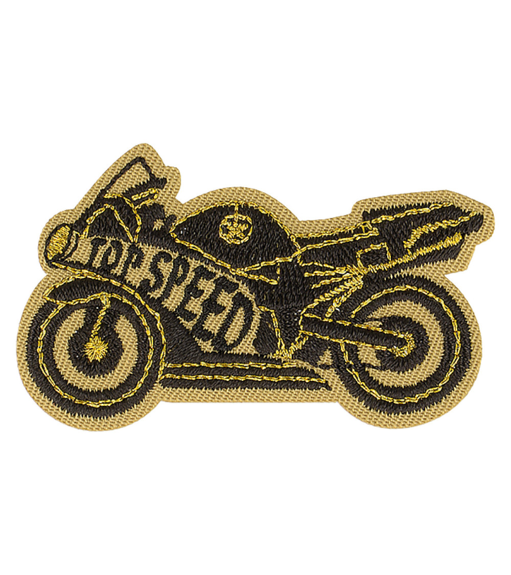 Ecusson thermocollant moto top speed 5,5cm x 3,5cm