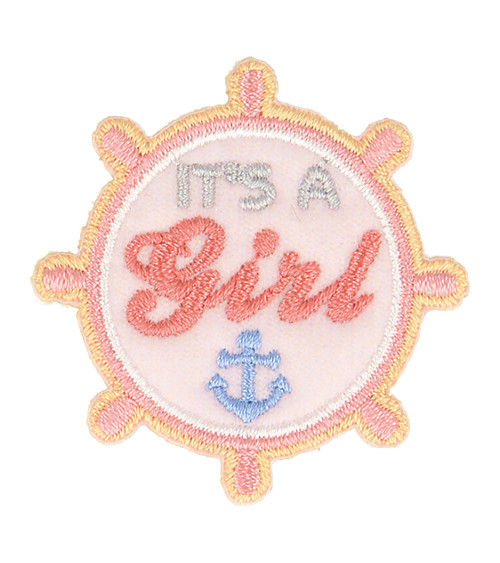 Baby iron-on patch it's a girl 4cm x 4cm
