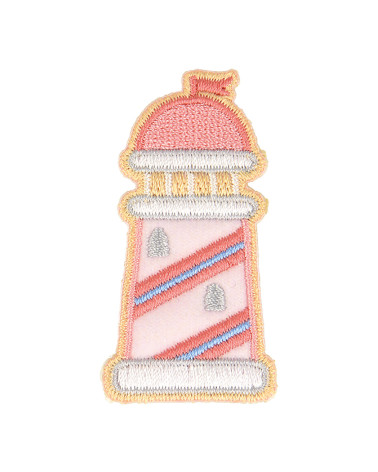 Baby lighthouse iron-on patch 5.5cm x 2.5cm
