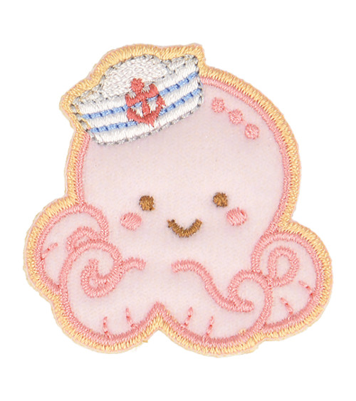 Baby octopus iron-on patch 4cm x 4cm