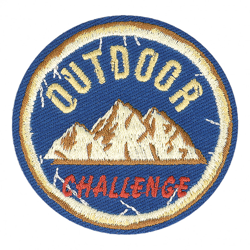 Patch Ecusson Thermocollant Outdoor challenge vintage 5 X 5 cm